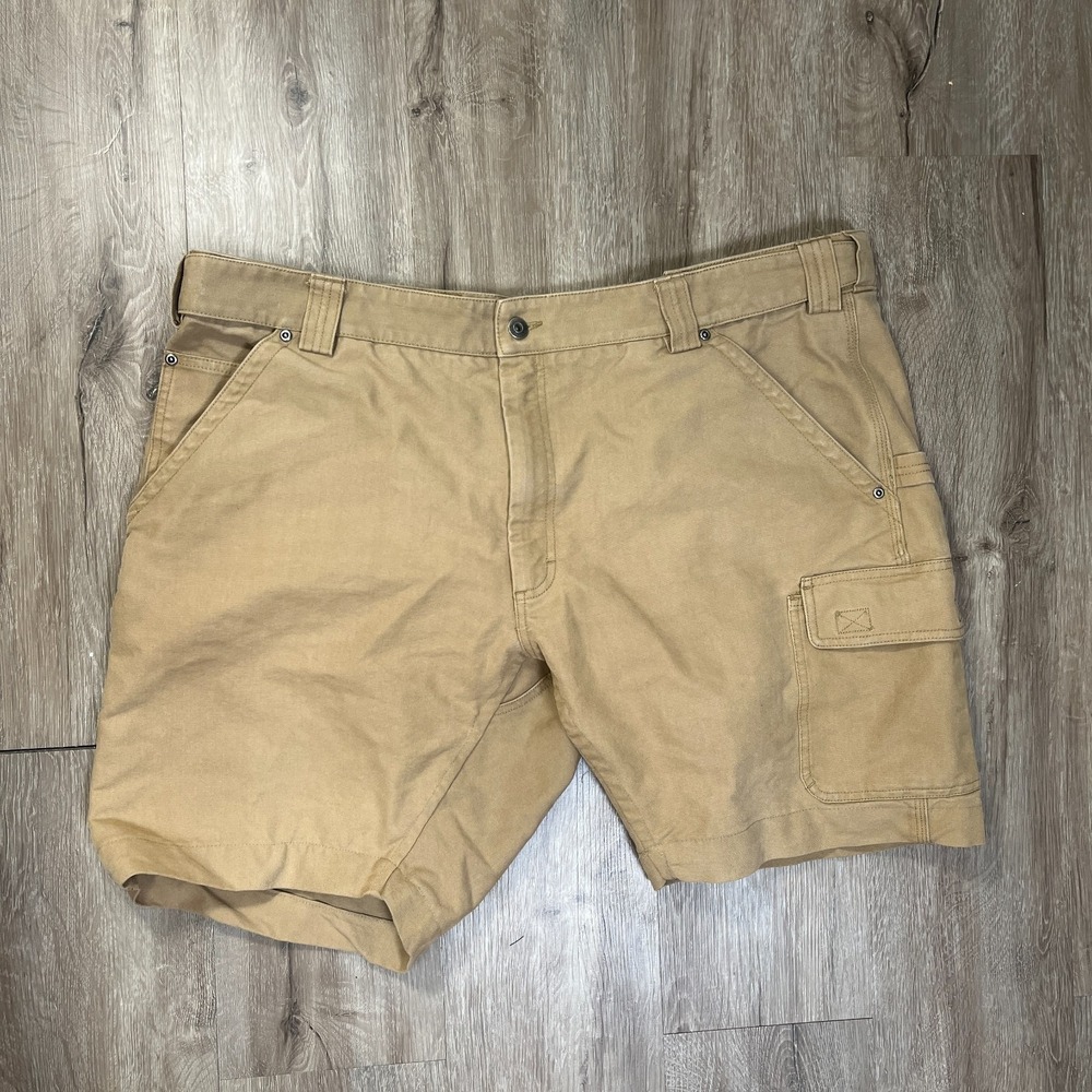 Duluth Trading Co. Men's CoolDry Cargo Fire Hose 11" Shorts Size 44 Tan